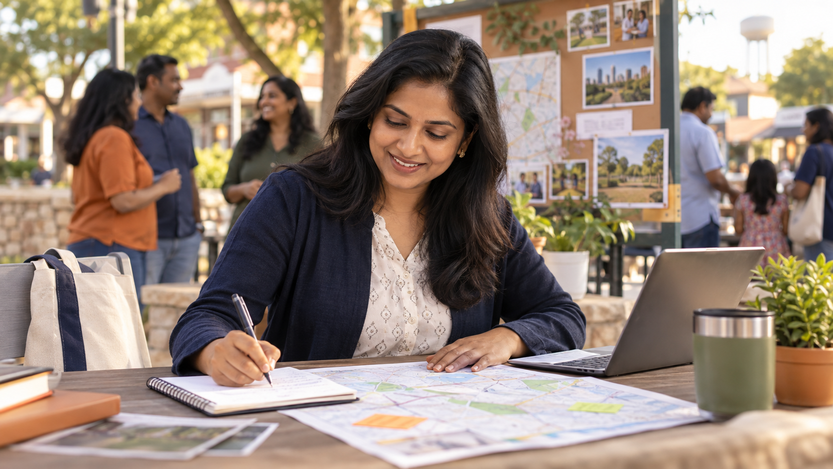A community volunteer helping shape a local city guide
