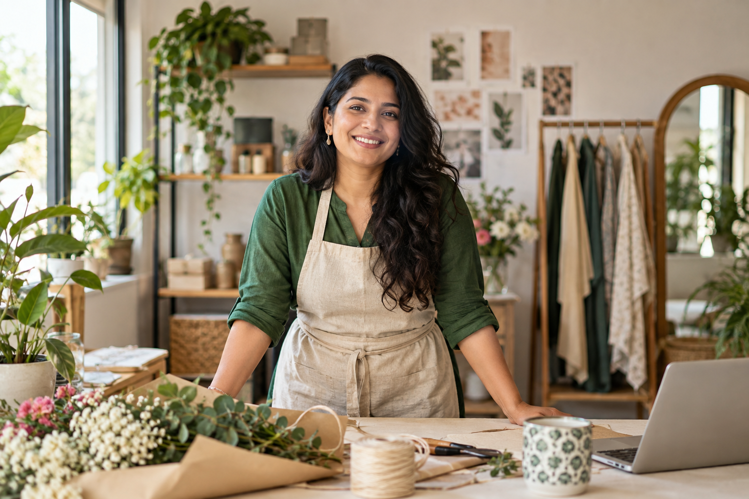 A local entrepreneur introducing her service
